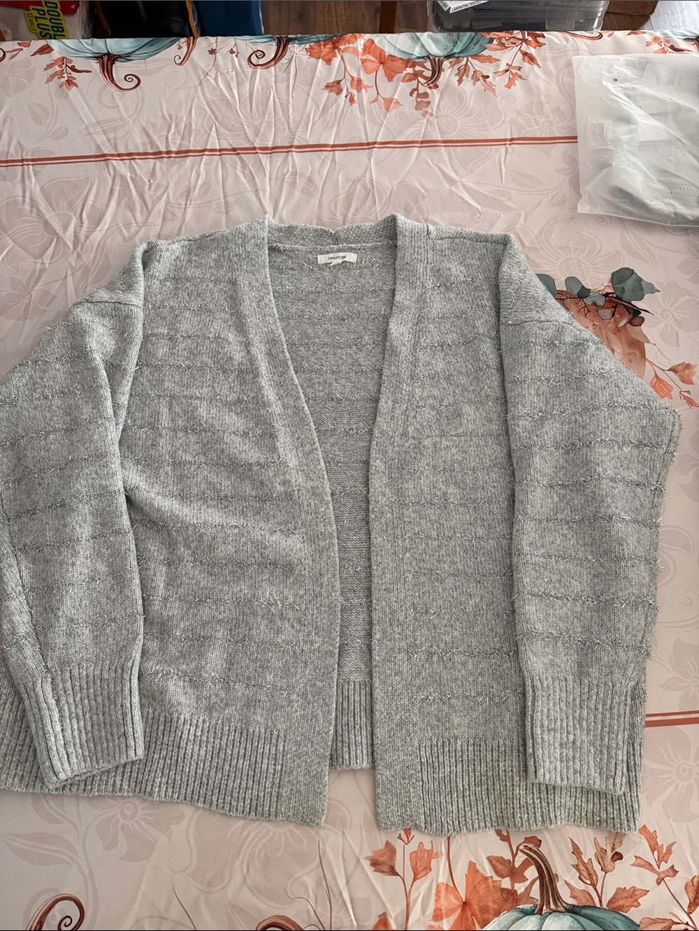 Maurices Light Gray Open-Front Women's Cardigan